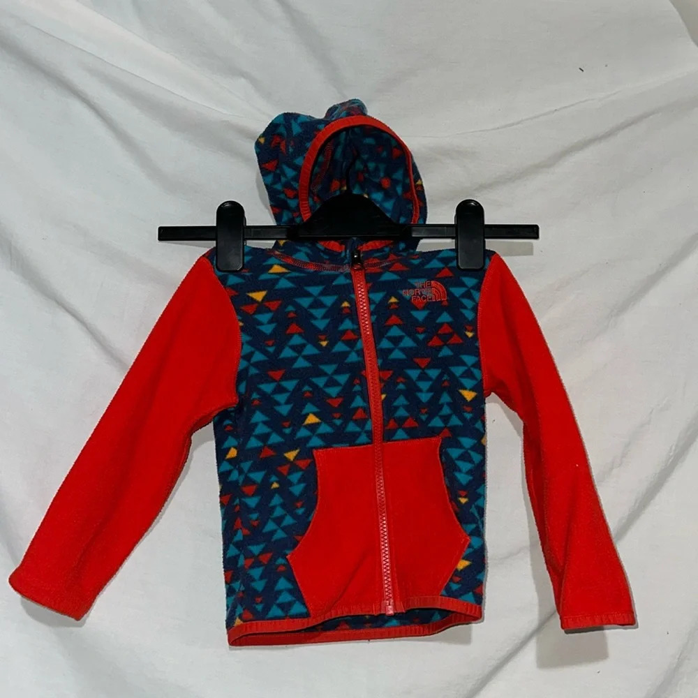 red blue yellow infant The North Face fleece jacket size18-24 months